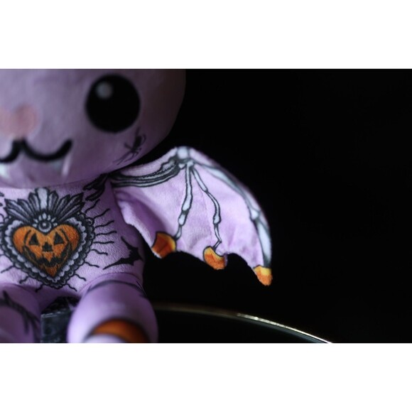 The Tattoo Zoo Frankie the Modeling Bat Plush Goth Emo Scene Stuffed Animal - Picture 6 of 14